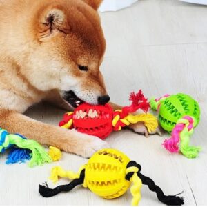 Mentás fogtisztító jutifalatos labda kötéllel-5cm