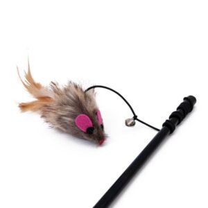 Macska játékpálca-szőrmés egér