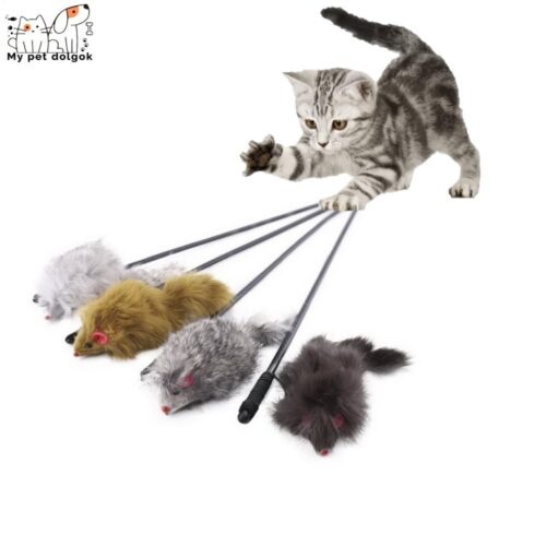 Macska játékpálca-szőrmés egér Macska játékpálca-szőrmés egér