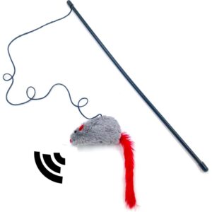 Macska játékpálca-egérhang jelzéssel Macska játékpálca-egérhang jelzéssel