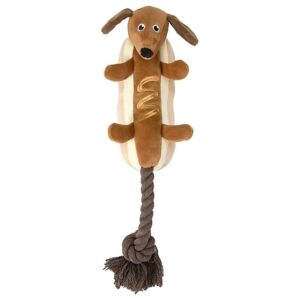 Tacskó plüss hot-dog játék kutyáknak Tacskó plüss hot-dog játék kutyáknak