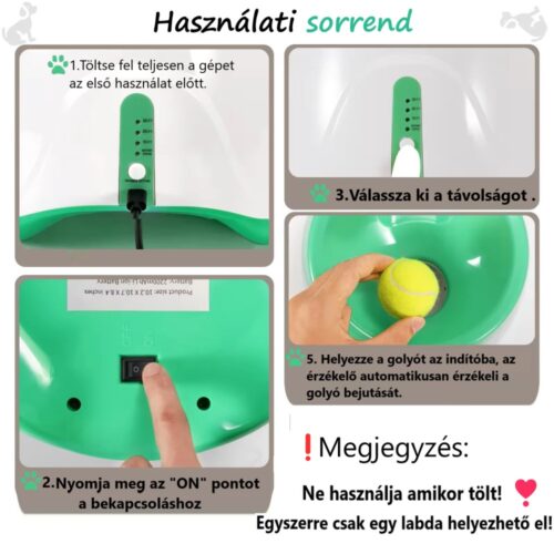 Automata labda kilövő kiskedvenceknek