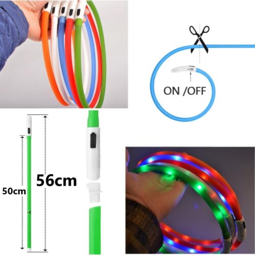 LED vágható világítós nyakörv