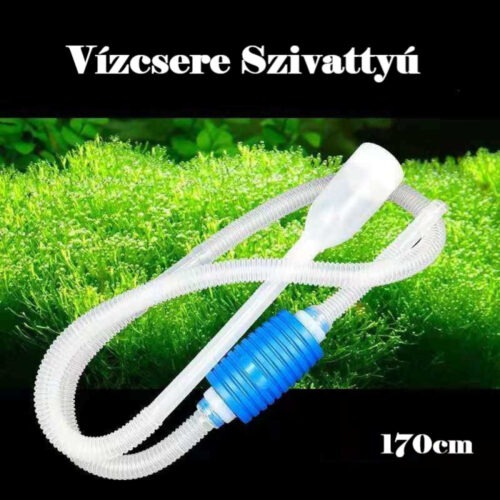 Akváriumi szifon porszívó, félautomata vízcsere szivattyú -170cm