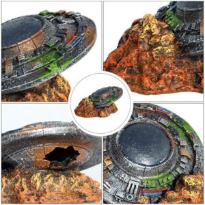 Becsapódott UFO Dekoráció Akváriumban-1