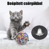 Macska fonalas játéklabda csörgővel-10cm-1 Macska fonalas játéklabda csörgővel-10cm-1