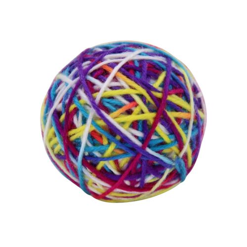 Macska fonalas játéklabda csörgővel-10cm Macska fonalas játéklabda csörgővel-10cm