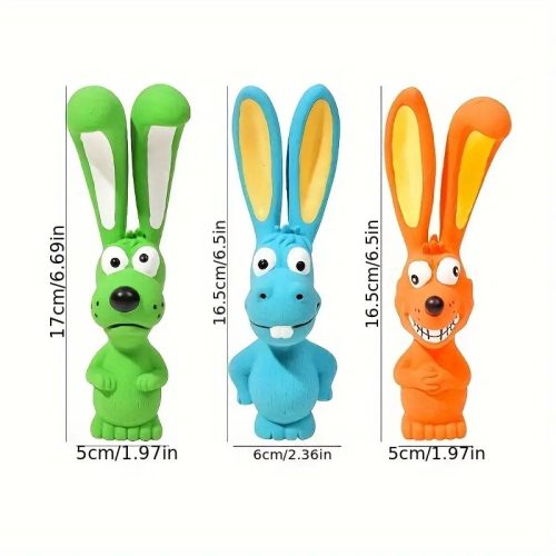 Sikoltozó latex játék kutyák részére –Hosszúfülű figurák-1 Sikoltozó latex játék kutyák részére –Hosszúfülű figurák-1