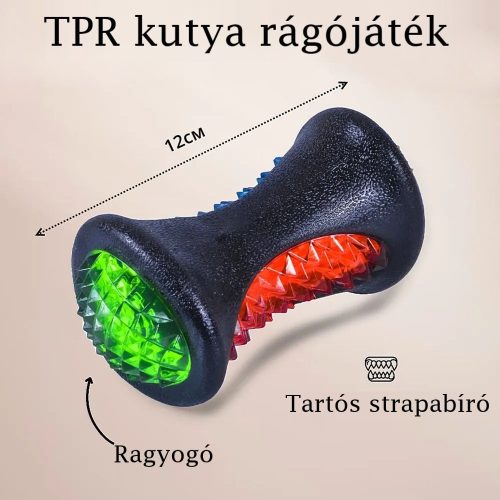 TPR LED-es súlyzó alakú erős játék kutyáknak-12x7,5cm-2 TPR LED-es súlyzó alakú erős játék kutyáknak-12x7,5cm-2