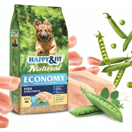 Happy&Fit Natural Economy Adult with Beef, Poultry & Vegetables 12kg Happy&Fit Natural Economy Adult with Beef, Poultry & Vegetables 12kg