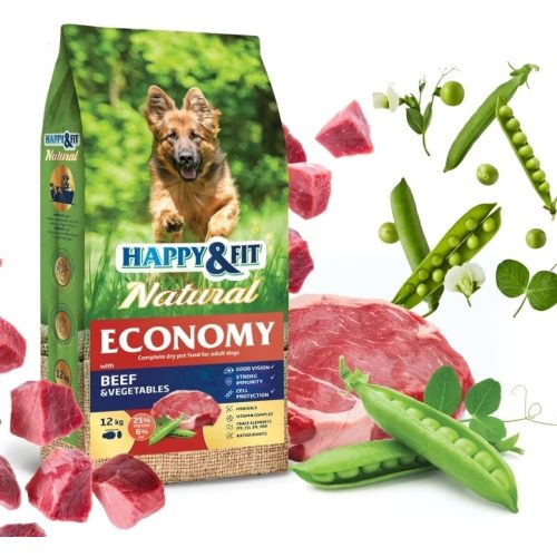 Happy&Fit Natural Economy Adult with Beef, Poultry & Vegetables12kg Happy&Fit Natural Economy Adult with Beef, Poultry & Vegetables12kg