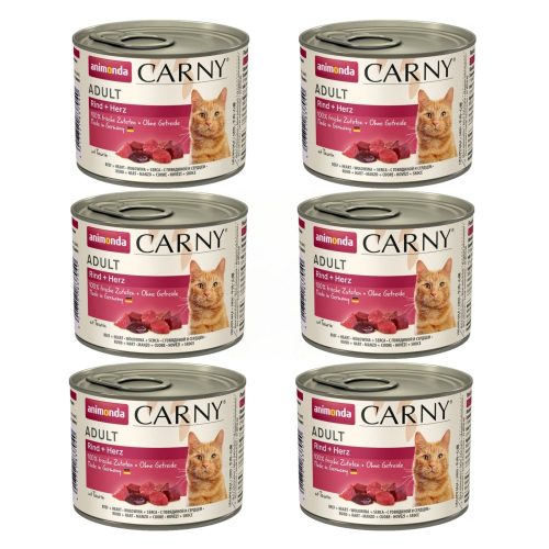 Animonda Carny Adult Konzerv- Marha és szív 6x200 g1 Animonda Carny Adult Konzerv- Marha és szív 6x200 g