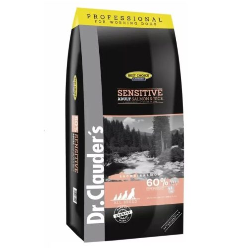 Dr.Clauders Best Choice Adult Sensitive Lazac & Rizs All breed 20kg
