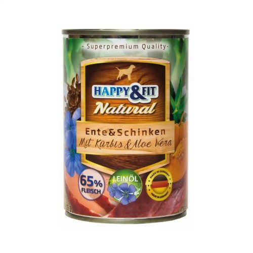 HappyFit-Natural-Dog-Konzerv-KacsaSonka-SutotokkelAloeVeraval-400g