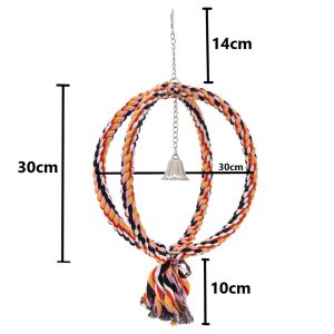 Kétgyűrűs madárhinta csengővel - 30cm1