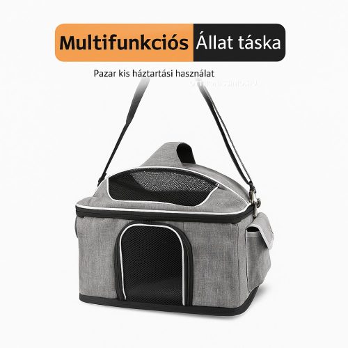 Összecsukható kisállat utazó táska oldalzsebekkel - 40x28cm