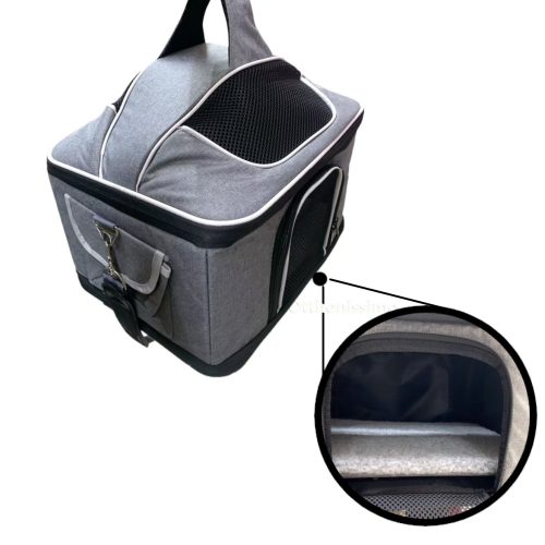 Összecsukható kisállat utazó táska oldalzsebekkel - 40x28cm2