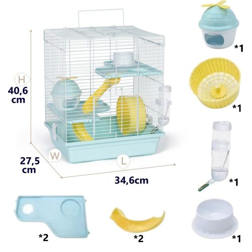 Prémium komplett hörcsög ketrec több színben - 40x35cm4