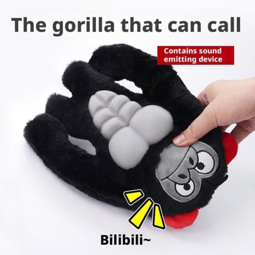 Csipogó plüss gorilla kutyajáték2