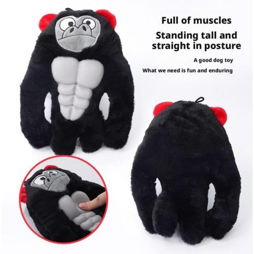 Csipogó plüss gorilla kutyajáték4