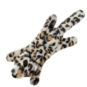 Csipogó zörgő papíros plüss leopárd kutyajáték