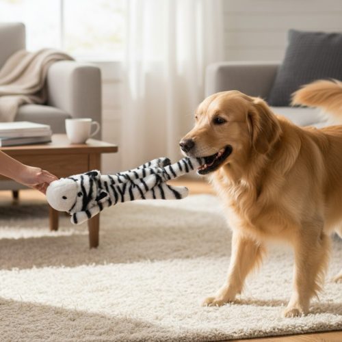 Csipogó zörgő papíros plüss zebra kutyajáték 2