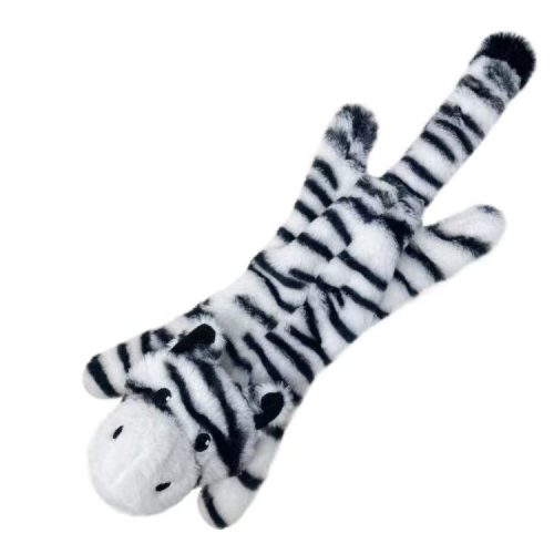 Csipogó zörgő papíros plüss zebra kutyajáték