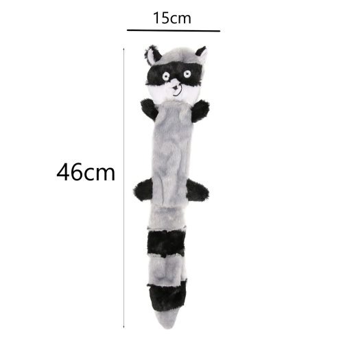 Csipogó plüss mosómedve kutyajáték zörgőpapírral - 46cm 2