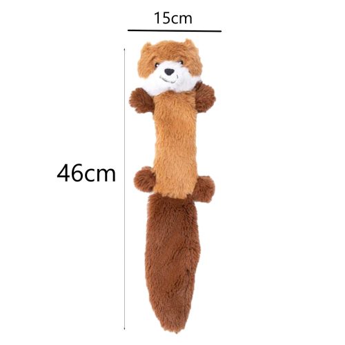 Csipogó plüss vörös panda kutyajáték zörgőpapírral - 46cm1