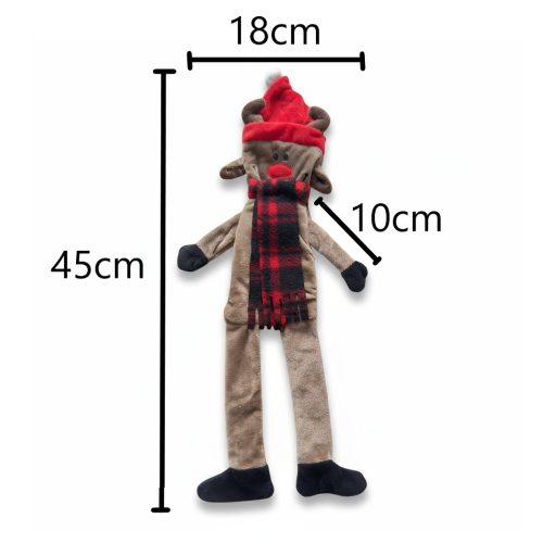 Plüss zörgő rénszarvas kutyáknak - 31cm