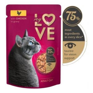 My Love alutasakos felnőtt macskaeledel csirke szószban 85g 1