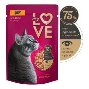 My Love alutasakos felnőtt macskaeledel máj szószban 85g