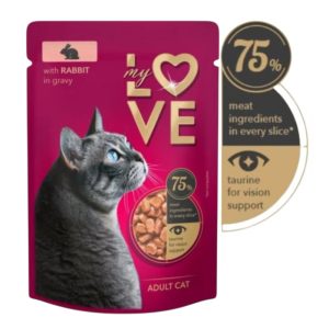 My Love alutasakos felnőtt macskaeledel nyúl szószban 85g 1