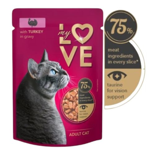 My Love alutasakos felnőtt macskaeledel pulyka szószban 85g1