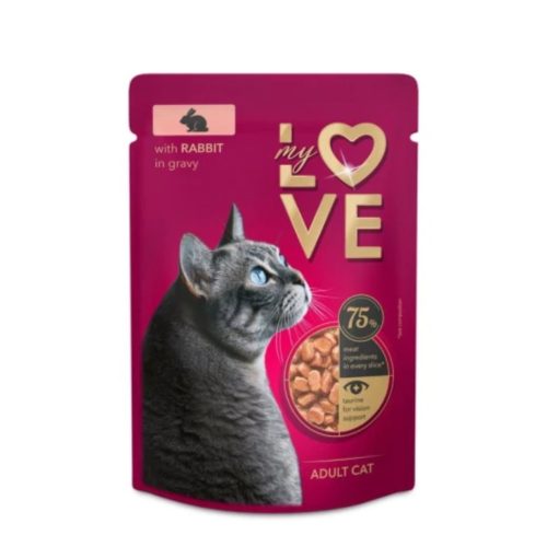 My Love alutasakos felnőtt macskaeledel nyúl szószban 85g