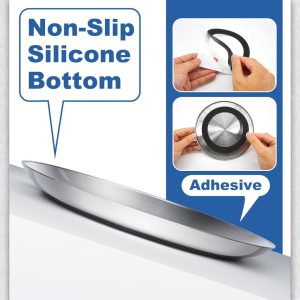 Bajuszkímélő lapos macskatányér rozsdamentes acélból (7)