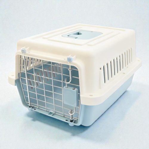 Biztonságos kisállat szállítóbox – kék, fém ajtóval (1) Biztonságos kisállat szállítóbox – kék, fém ajtóval (1)