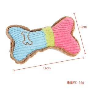 Csont formájú plüss sipoló kutyajáték 17cm