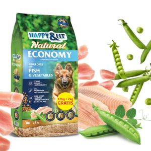 Happy&Fit Natural Economy Adult with Fish & Vegetables 12+2kg Happy&Fit Natural Economy Adult with Fish & Vegetables 12+2kg