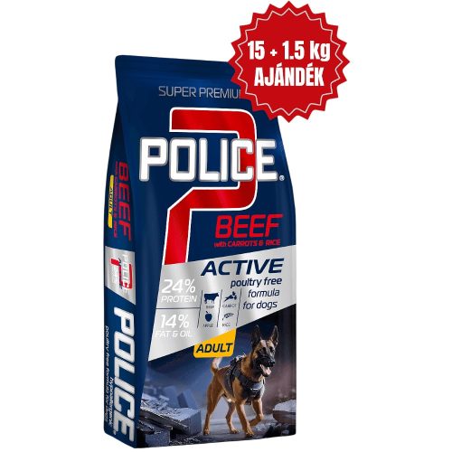 Police Adult Hypoallergenic Beef with Carrots & Rice 15+1,5kg bónusz Police Adult Hypoallergenic Beef with Carrots & Rice 15+1,5kg bónusz