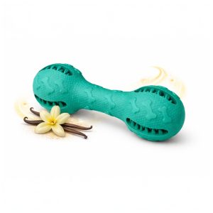 Rágó- és jutalomfalat tartó kutyajáték csont – vaníliás illattal Rágó- és jutalomfalat tartó kutyajáték csont – vaníliás illattal