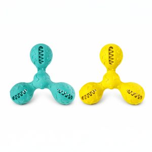 Rágó- és jutalomfalat tartó kutyajáték háromág – vaníliás illattal