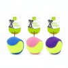 Színes plüssborítású cicajáték labda készlet 3,8cm - 40db