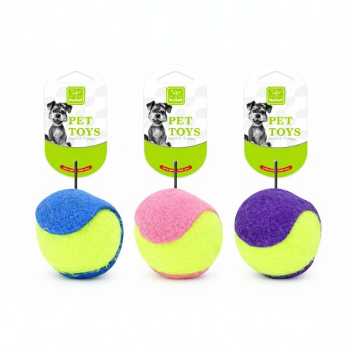 Színes plüssborítású cicajáték labda készlet 3,8cm - 40db
