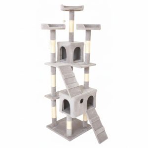 Többszintes macskabútor kaparófával és búvóhelyekkel-1,7m Többszintes macskabútor kaparófával és búvóhelyekkel-1,7m