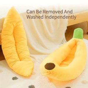 Banán alakú plüss kisállat fekhely