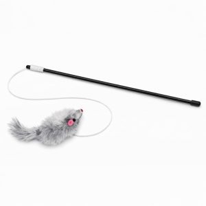 Macska játékpálca - szőrmés egér Macska játékpálca - szőrmés egér