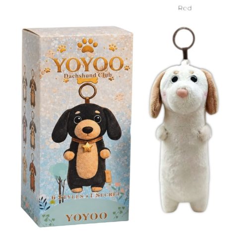 Plüss Tacskó Kulcstartó Vakdoboz (Blind Box)