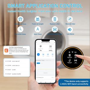 Intelligens automata öntisztító macska WC wifi és sterilizáló