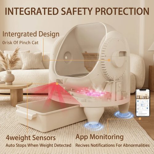 Intelligens automata öntisztító macska WC wifi vezérléssel Intelligens automata öntisztító macska WC wifi vezérléssel